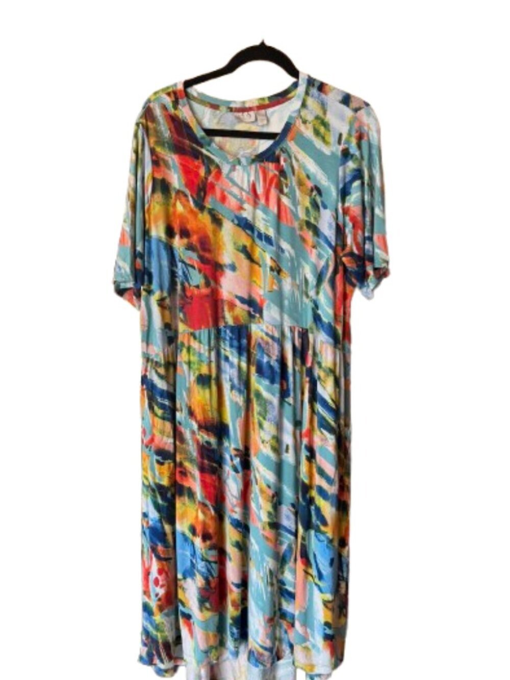 LOGO Women's Dress Multi-Colored bright Size XL (WD013) - Oversized, flowy (A65) - Picture 2 of 5